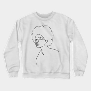 Black girl one line art Crewneck Sweatshirt